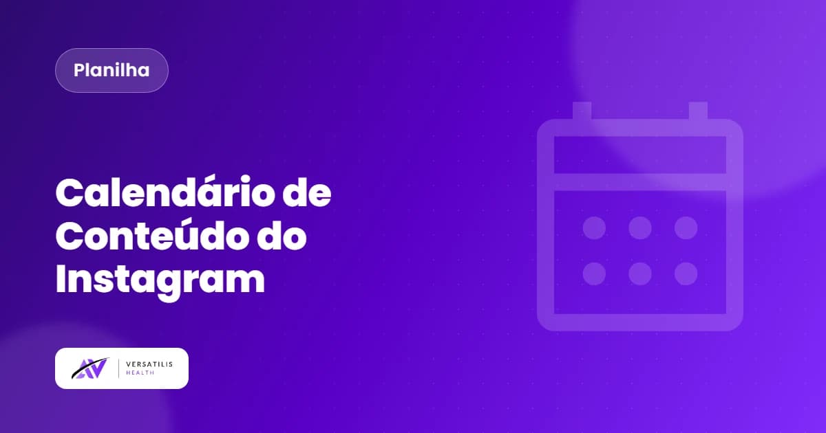Calendário de conteúdo do Instagram